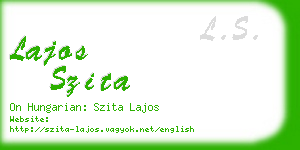 lajos szita business card